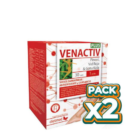Pack 2x VENACTIV PLUS 30 CÁPSULAS DIETMED