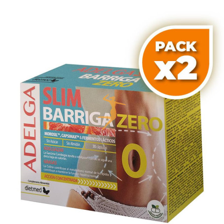 Pack 2x ADELGASLIM BARRIGA ZERO 30 CÁPSULAS DIETMED