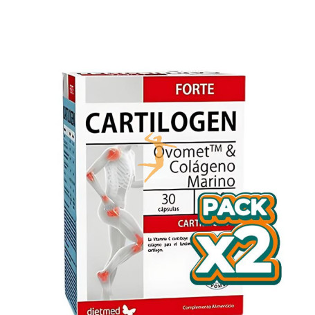 Pack 2x CARTILOGEN FORTE 30 CAPSULAS DIETMED