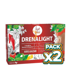 Pack 2x DRENALIGHT HOT PLUS 20 AMPOLLAS DIETMED
