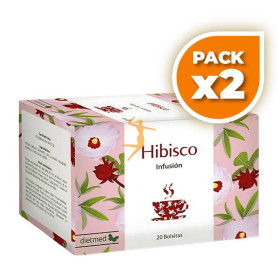 Pack 2x INFUSIÓN DE HIBISCO (FLOR DE JAMAICA) 20 BOLSITAS DIETMED