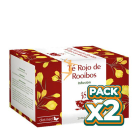 Pack 2x INFUSIÓN TÉ ROJO DE ROOIBOS 20 BOLSITAS DIETMED