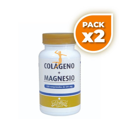 Pack 2x COLÁGENO Y MAGNESIO 120 COMPRIMIDOS JELLYBELL