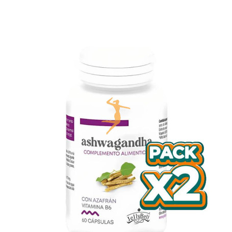Pack 2x ASWAGANDHA 60 CÁPSULAS JELLYBELL