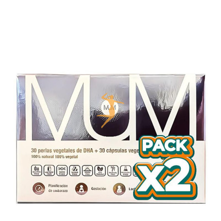 Pack 2x MUM (EMBARAZO) 30 PERLAS + 30 CAPSULAS VEGGUNN