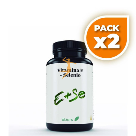 Pack 2x VITAMINA E + SELENIO 600 MG 60 COMP EBERS