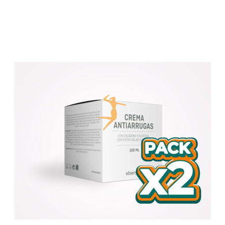 Pack 2x CREMA ANTIARRUGAS (ROSA M.+ ALOE + BABA) 100 ML EBERS