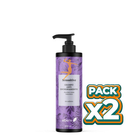 Pack 2x CHAMPÚ RECONSTITUYENTE ANTIENCRESPAMIENTO 250 ML EBERS