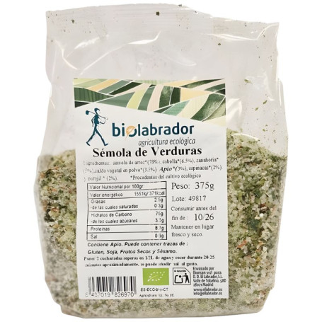 SÉMOLA DE VERDURAS 375G BIOLABRADOR