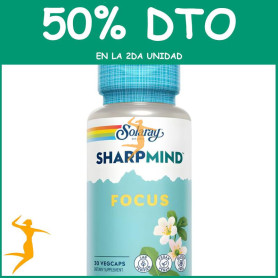 SHARP MIND FOCUS 60 CÁPSULAS VEGETALES SOLARAY OFERTA 2 UD