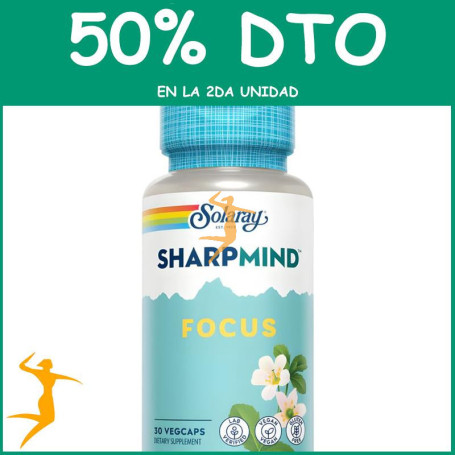 SHARP MIND FOCUS 60 CÁPSULAS VEGETALES SOLARAY OFERTA 2 UD