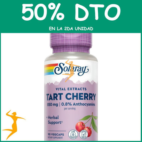 TART CHERRY 90 CÁPSULAS VEGETALES SOLARAY OFERTA 2 UD