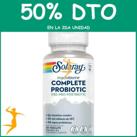 MYCROBIOME COMPLETE PROBIOTIC 30 CÁPSULAS VEGETALES SOLARAY OFERTA 2 UD
