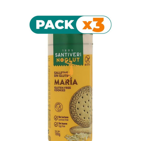 Pack 3x NOGLUT GALLETAS MARIA 180Gr. SANTIVERI