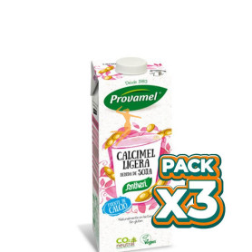 Pack 3x BEBIDA SOJA CALCIMEL LIGERA 1Lt. SANTIVERI