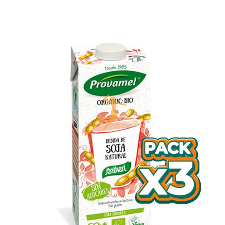 Pack 3x BEBIDA SOJA NATURAL BIO 1Lt. SANTIVERI