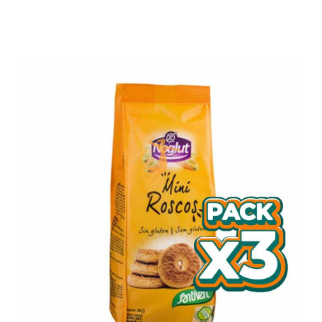 Pack 3x NOGLUT MINI ROSCOS 180Gr. SANTIVERI
