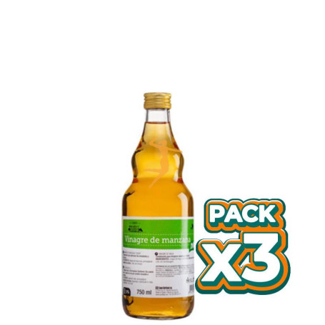 Pack 3x VINAGRE DE MANZANA 750Ml. SANTIVERI