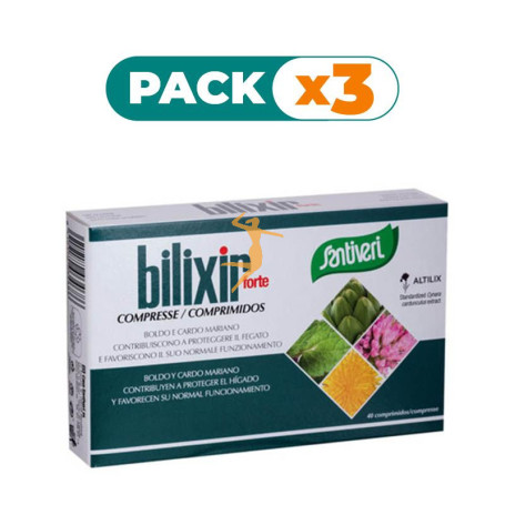 Pack 3x BILIXIR FORTE 40 COMPRIMIDOS SANTIVERI