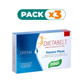 Pack 3x DB-DRENA VIENTRE PLANO 60 CÁPSULAS SANTIVERI