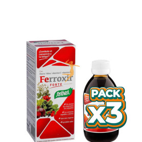 Pack 3x JARABE FERROXIR FORTE 240Ml. SANTIVERI