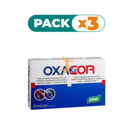 Pack 3x OXACOR K-2 40 CÁPSULAS SANTIVERI