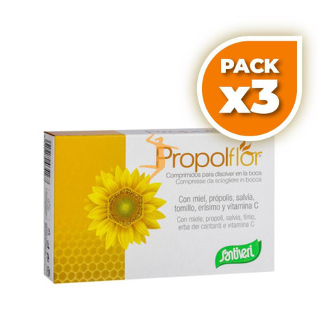 Pack 3x PROPOLFLOR 48 COMPRIMIDOS SANTIVERI