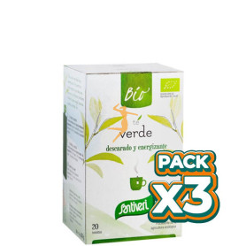 Pack 3x TÉ VERDE BIO 20 FILTROS SANTIVERI