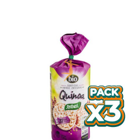 Pack 3x TORTITAS ARROZ Y QUINOA BIO 100Gr. SANTIVERI