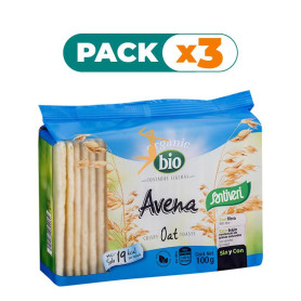 Pack 3x TOSTADAS LIGERAS DE AVENA BIO 100Gr. SANTIVERI