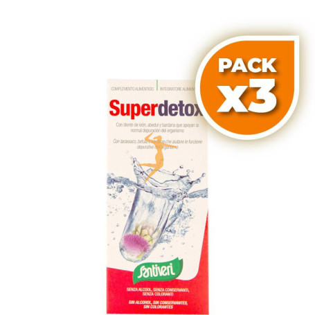 Pack 3x JARABE SUPERDETOX 240Ml. SANTIVERI