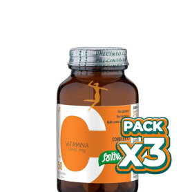 Pack 3x VITAMINA COMPLEX C 1.000Mg. 50 COMPRIMIDOS SANTIVERI