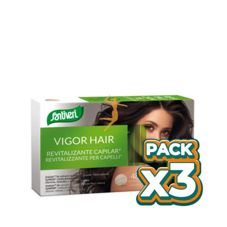 Pack 3x VIGOR HAIR REVITAL CAPILAR 48 COMPRIMIDOS SANTIVERI