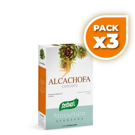 Pack 3x PLANTAS FIT CÁPSULAS ALCACHOFA SANTIVERI