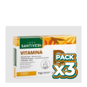 Pack 3x VITAMINA D3 60 COMPRIMIDOS SANTIVERI