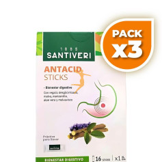 Pack 3x ANTACID 16 STICKS SANTIVERI