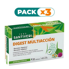 Pack 3x DIGEST MULTIACCION 30 CÁPSULAS SANTIVERI