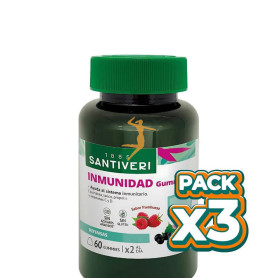 Pack 3x INMUNIDAD GUMMIES 60 GOMINOLAS MASTICABLES SANTIVERI