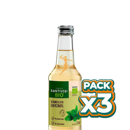 Pack 3x KOMBUCHA ORIGINAL BIO 250ML SANTIVERI
