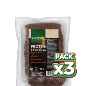 Pack 3x PAN DE MOLDE PROTEICO 250G SANTIVERI