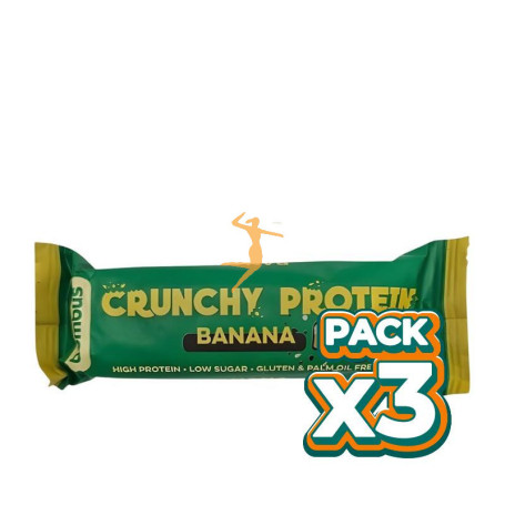 Pack 3x BOMBUS CRUNCHY PROTEIN BANANA 50G SANTIVERI