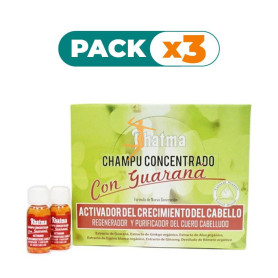 Pack 3x CHAMPÚ ACTIVADOR CRECIMIENTO CON GUARANÁ 30Ml. RHATMA