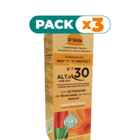 Pack 3x PROTECTOR SOLAR 30 200Ml. SHILA