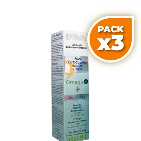 Pack 3x CREMA PARA MANOS Y UÑAS CON OMEGA 6 250Ml. SHILA