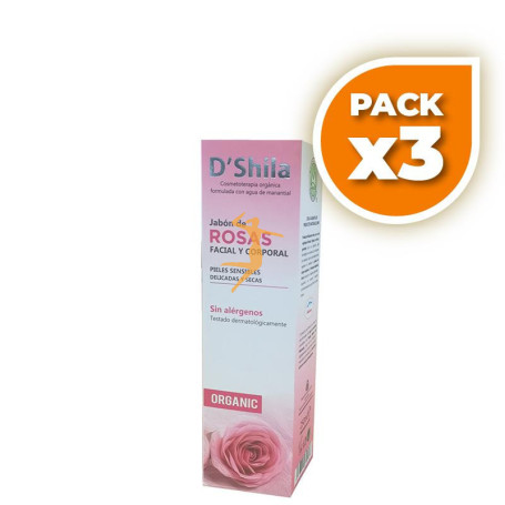 Pack 3x JABÓN DE ROSAS 250Ml. SHILA