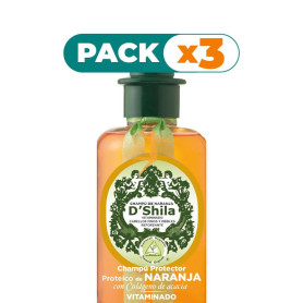 Pack 3x CHAMPÚ PROTEICO DE NARANJA 300Ml. SHILA
