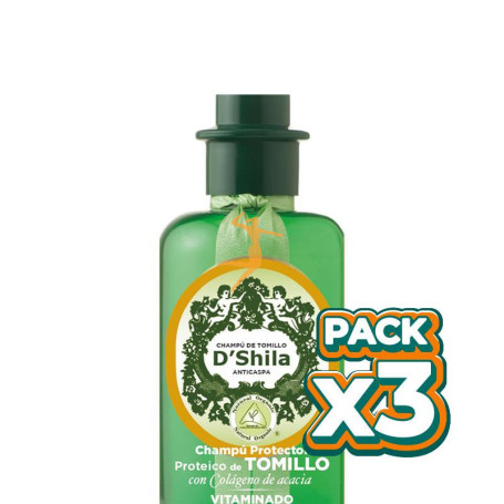 Pack 3x CHAMPÚ PROTEICO DE TOMILLO 300Ml. SHILA