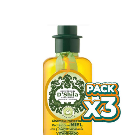 Pack 3x CHAMPÚ PROTEICO DE MIEL 300Ml. SHILA