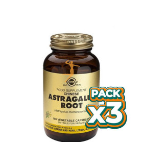 Pack 3x ASTRAGALUS CHINO RAIZ 100 CAPSULAS VEGETALES SOLGAR