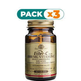 Pack 3x ESTER-C PLUS 1.000Mg. 30 CÁPSULAS SOLGAR